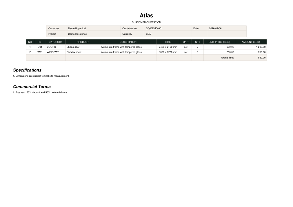 First page of the prepared turn a supplier quote into your customer format. sample
